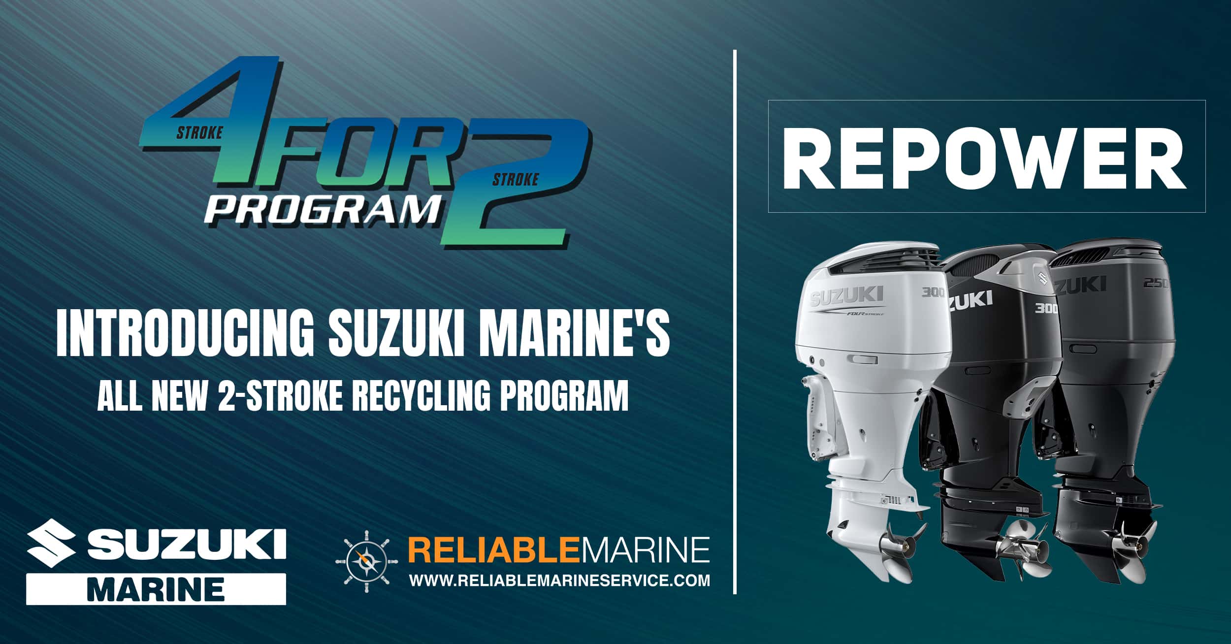 Suzuki promotion to increase 4-stroke sales while getting old 2-strokes off the water.